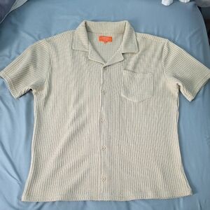 Negative Space Men's Beige Short Sleeve Shirt